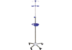 不锈钢圆管五脚型移动输液架C052