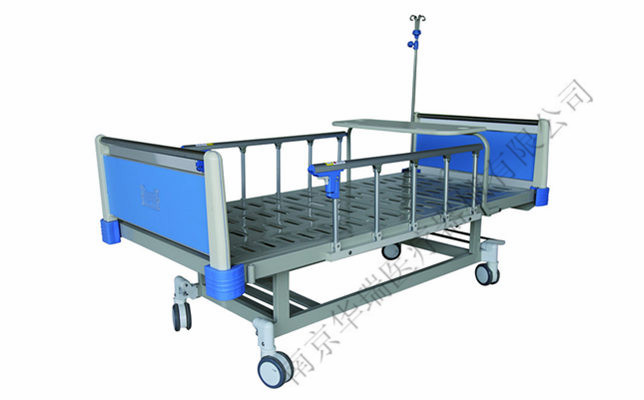 钢塑复合床头喷塑双摇病床(中控型）D163