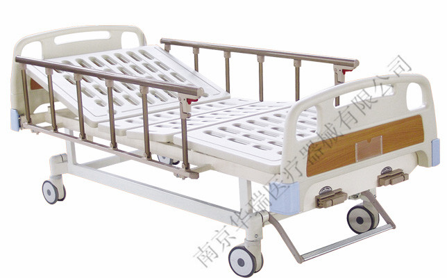 PE床头喷塑双摇病床D181